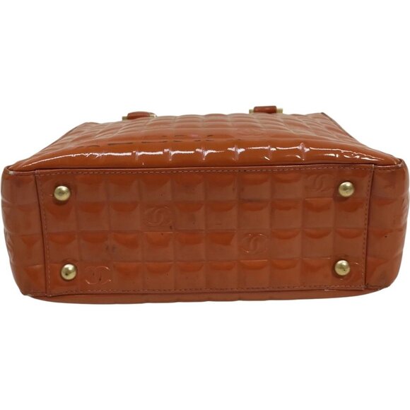 (EHY) Chanel Hand Bag Orange Patent Leather - Picture 3 of 9